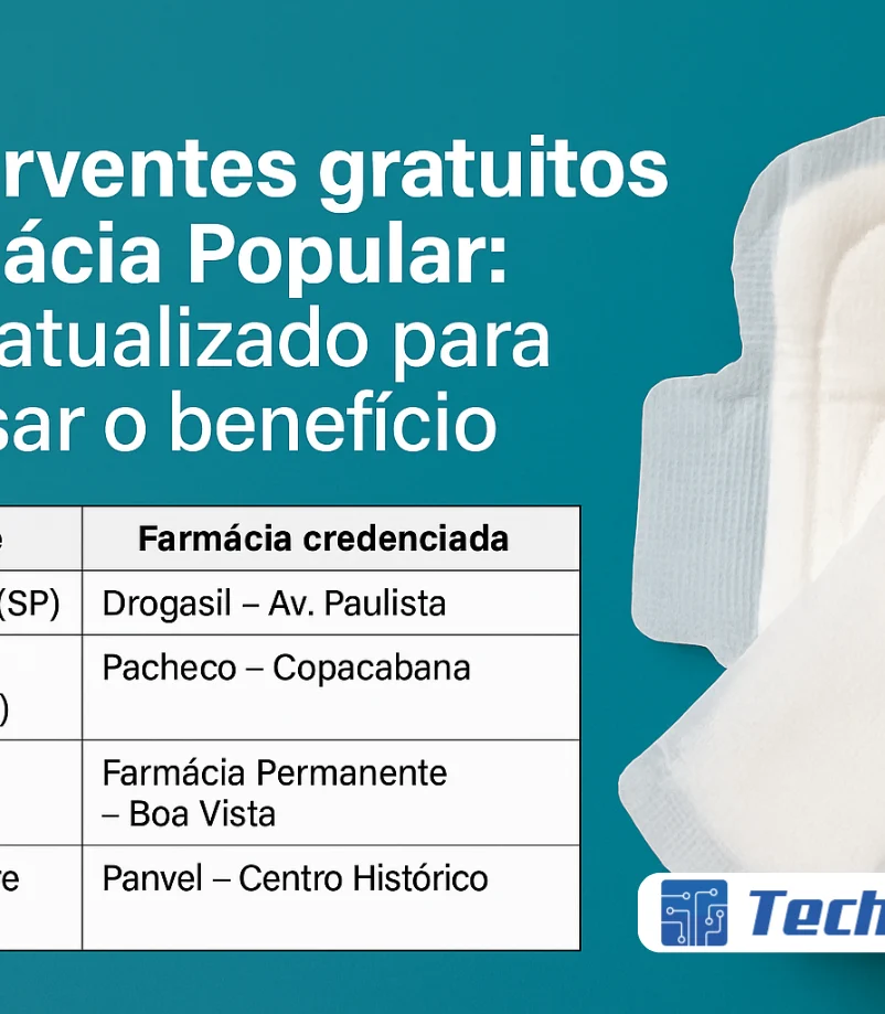 Absorventes gratuitos Farmácia Popular: Guia Atualizado 2025 - Canal Tech
